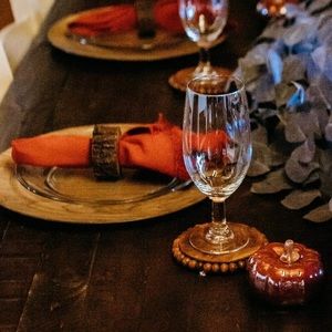 6 Clear Glass Dinner Plates